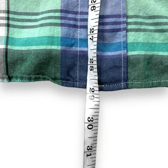 J. Crew Shirt Mens Small S Blue Plaid Slim Indian Madras Long Sleeve Button Down - Picture 12 of 12